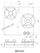 PITT by Reginox Bennett Gas-Modul fr Flaschengasbetrieb, 2 Aluminium-Brenner