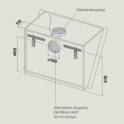 Falmec Quasar, Design, Edelstahl/Wei, 120 cm, Wandhaube, mit 5 Jahren Garantie