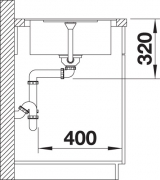 Blancometra 45 S-F Silgranit PuraDur 2, flchenbndig, Farbe felsgrau, 519086