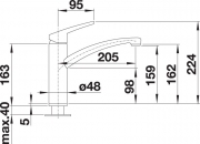 Blanconea Silgranit-Look, Hochdruck, Festauslauf, Farbe champagner, 519408