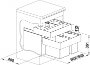 Blancoselect Orga 60/2 Abfalltrennsystem, 518725