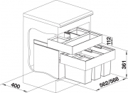 Blancoselect Orga 60/3 Abfalltrennsystem, 518726