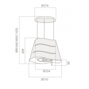 Elica Wave IX/F 51 Wand-/Inselhaube Edelstahl, 65414588A. Mit 5 Jahren Garantie!