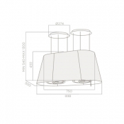 Elica Twin IX/F 90 Inselhaube Edelstahl, 65414590A