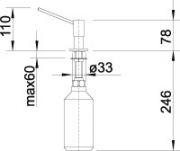 Blancoquadris Splmittelspender Edelstahl seidenglanz, 517589