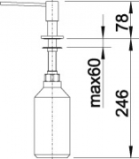 Blancolevos Splmittelspender Edelstahl seidenmatt, 517587