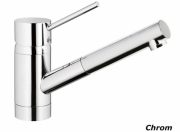 Systemceram KeraDomo SCOPE Einhebelmischer mit Handbrause, Hochdruck, Farbe Chrom/Wei