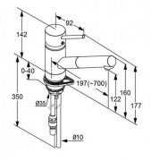 Systemceram KeraDomo SCOPE Einhebelmischer, Hochdruck, Farbe Chrom/Wei