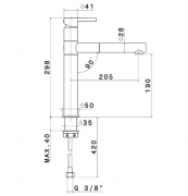 Systemceram KeraDomo SNELLA Einhebelmischer mit Handbrause, Hochdruck, Farbe Chrom/Wei�