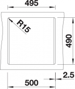 Blancodalago 5 Einbausple, Farbe jasmin, 518525