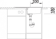 Blancorondoval 45 S Silgranit PuraDur 2, Farbe felsgrau, 518916