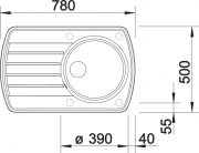 Blancorondoval 45 S Silgranit PuraDur 2, Farbe cafe, 515789