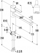 Naber Speedline 150, Set inkl. Armatur, Becken rechts, 1041138