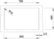 Blancodalago 8-F Silgranit PuraDur 2, flchenbndig, Farbe jasmin, 517656