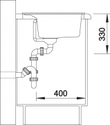 Blancodalago 8-F Silgranit PuraDur 2, flchenbndig, Farbe jasmin, 517656