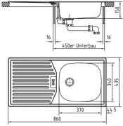 Rieber Standard S3, Einbausple reversibel, 1012042