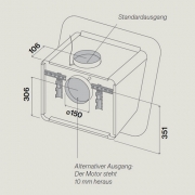 Falmec Tab, Design, Grau, 60 cm, Wandhaube, mit 5 Jahren Garantie