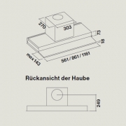 Falmec Move, Design, Edelstahl, Weisses Glas, 60 cm, Wandhaube, mit 5 Jahren Garantie