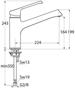 Rieber Agile 1, Set inkl. Armatur, 1041047