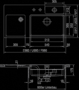 Rieber Waterstation cubic 980 Flachrand