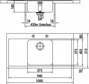 Rieber Speedline 100 M, Becken mittig 1012221