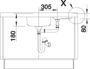 Blancomodus-M 90 Silgranit PuraDur 2, Farbe felsgrau, 518892