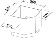 Blancomodus-M 90 Silgranit PuraDur 2, Farbe cafe, 515085