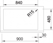 Blancoplenta Silgranit PuraDur 2, Farbe jasmin, 514784
