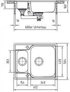 Rieber Marilyn 150 Compact, Set inkl. Armatur, 1041122