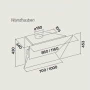 Falmec Prisma weiss, 85 cm, Wandhaube, mit 5 Jahren Garantie