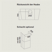 Falmec Prisma schwarz, 85 cm, Wandhaube, mit 5 Jahren Garantie