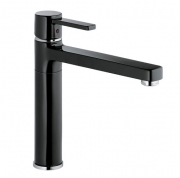 Kludi Zenta 1, Festauslauf, Hochdruck, schwarz, L60914