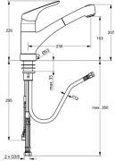 Ideal Standard CeraSprint 4, edelstahlfinish, Hochdruck, 5024076