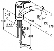 Kludi Komet 2, chrom, Niederdruck, 5023355