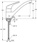 Ideal Standard CeraSprint 1, chrom, Hochdruck, 5024020