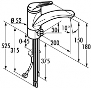 Kludi Komet 3, chrom, Niederdruck, 5023349