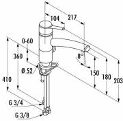Kludi Trendo 3, edelstahlfinish, Hochdruck, 5023157