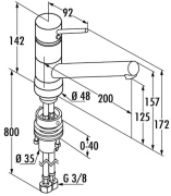 Kludi Scope 5 Unterfenstermontage Festauslauf Hochdruck chrom, L71741