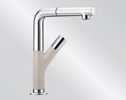 Blancoyovis-S Silgranit-Look, Hochdruck, Schlauchbrause, Farbe silgranitwei/chrom, 518295