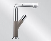 Blancoyovis-S Silgranit-Look, Hochdruck, Schlauchbrause, Farbe silgranitwei/chrom, 518295