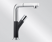 Blancoyovis-S Silgranit-Look, Hochdruck, Schlauchbrause, Farbe silgranitwei/chrom, 518295