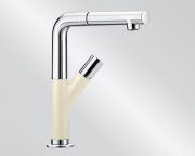 Blancoyovis-S Silgranit-Look, Hochdruck, Schlauchbrause, Farbe silgranitwei/chrom, 518295