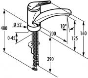 Kludi Komet 1, chrom, Niederdruck, 5023343