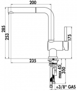 Linea Airone 2, chrom, Hochdruck, 5012027