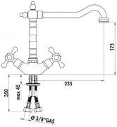 Linea Passato 1, altsilber, Hochdruck, 5011234