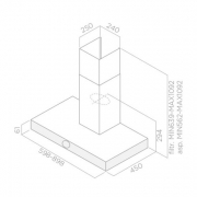 Elica Lol BL/A/90 Wandhaube schwarz, PRF0097906