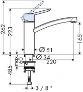 hansgrohe Focus S1, chrom, Hochdruck, 5026071