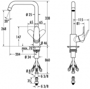 hansgrohe Focus E3, edelstahlfinish, Niederdruck, 5026041