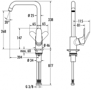hansgrohe Focus E3, edelstahlfinish, Hochdruck, 5026039
