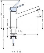 hansgrohe Talis S1, chrom, Hochdruck, 5026065